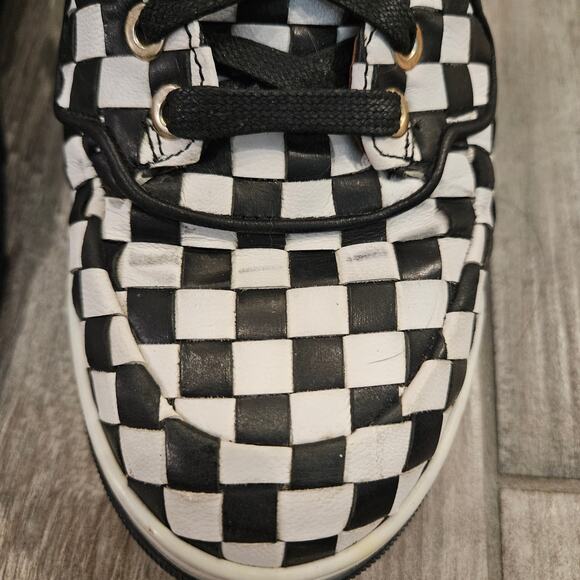 Givenchy Tyson High Top Sneakers Womens Size 37 US 6.5 Checkered Leather Bold - Picture 5 of 16